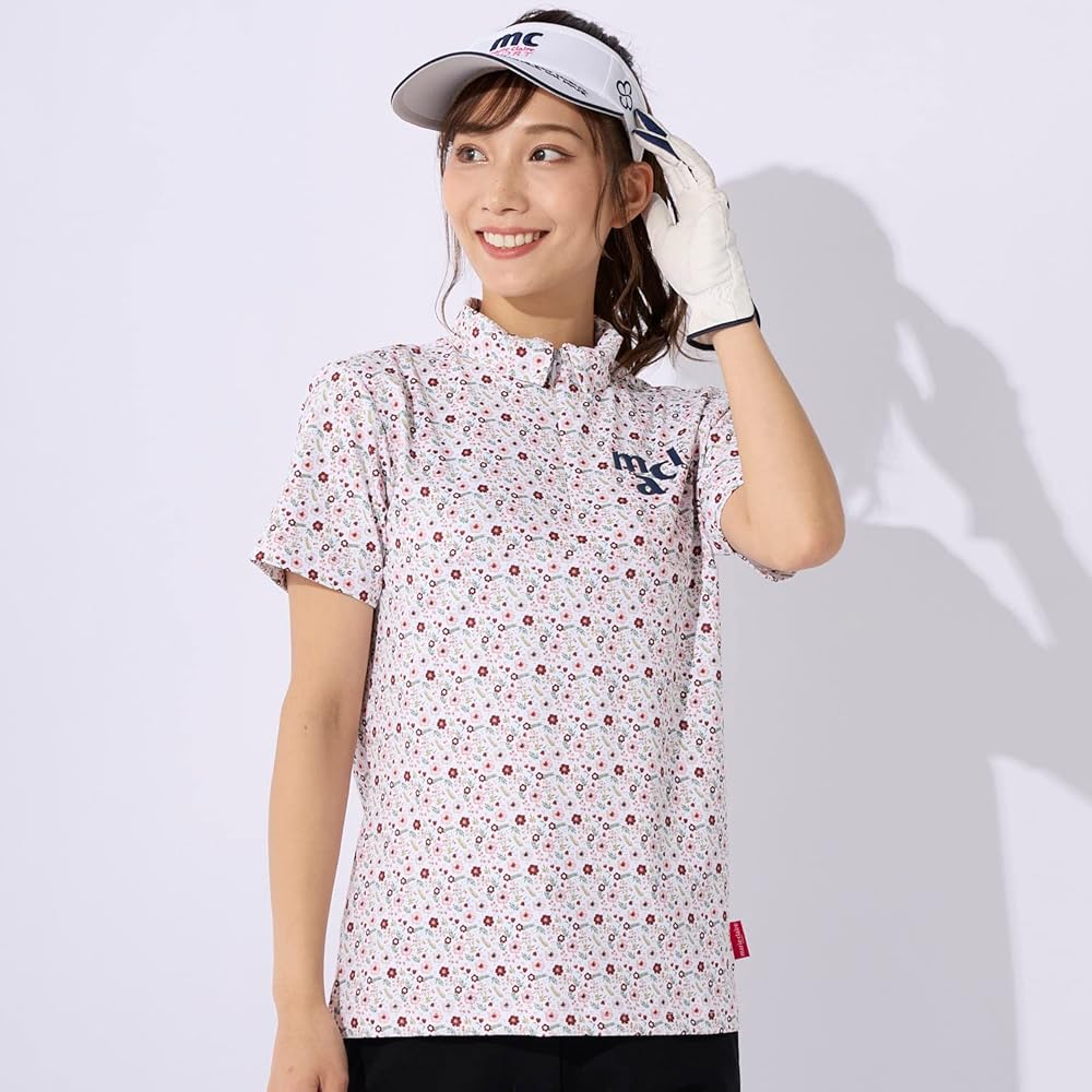 Amazon.co.jp: [マリ・クレール] ゴルフシャツ ハーフジップ
